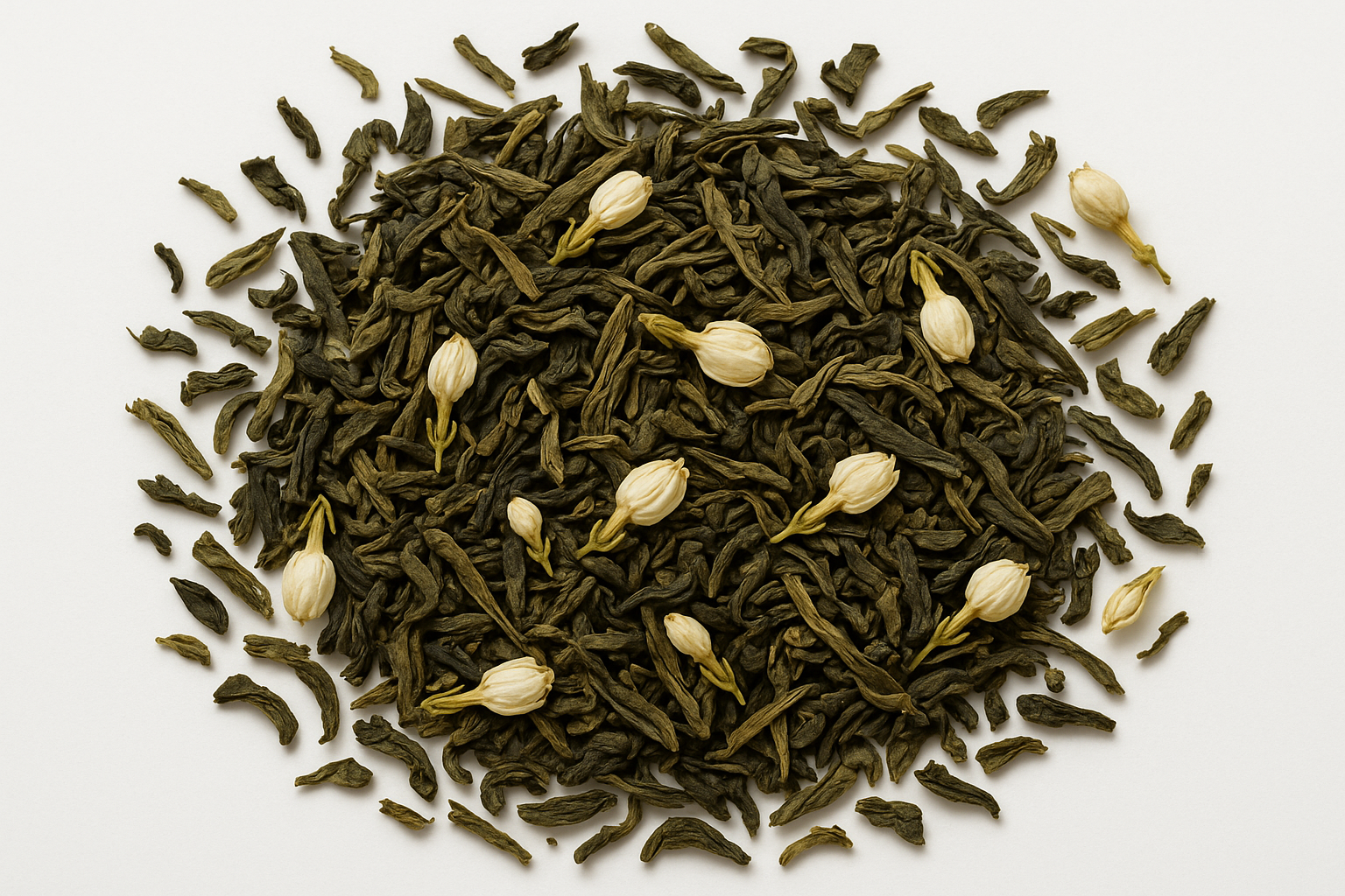 jasmine loose tea leaves a real picture for customer to see on the website